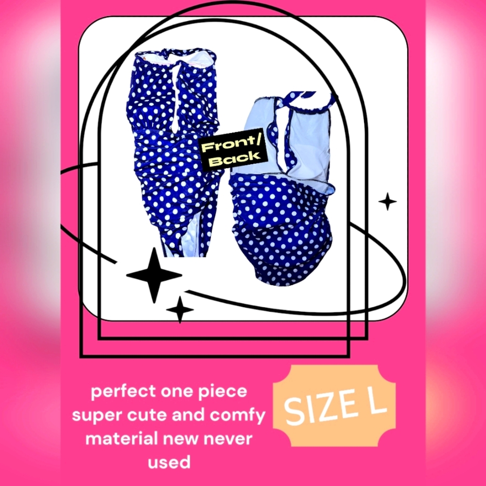 Cute 1 piece polka dot swimsuit